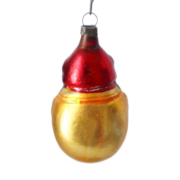 Vintage Mercury Glass Clown Christmas Tree Ornament 1960s - Picture 2 of 6